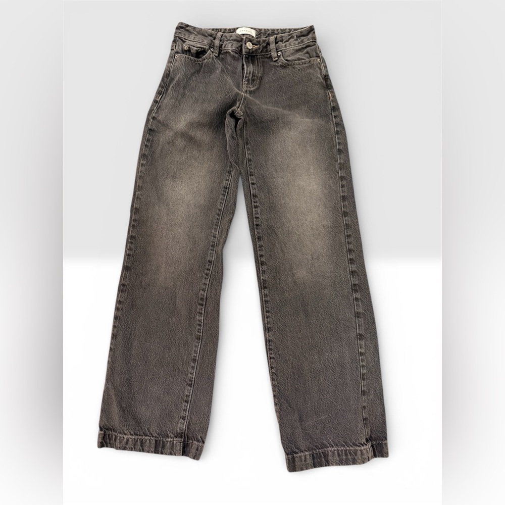 PacSun Jeans Casey Low Rise Baggy Washed Denim Black/Charcoal Size 22